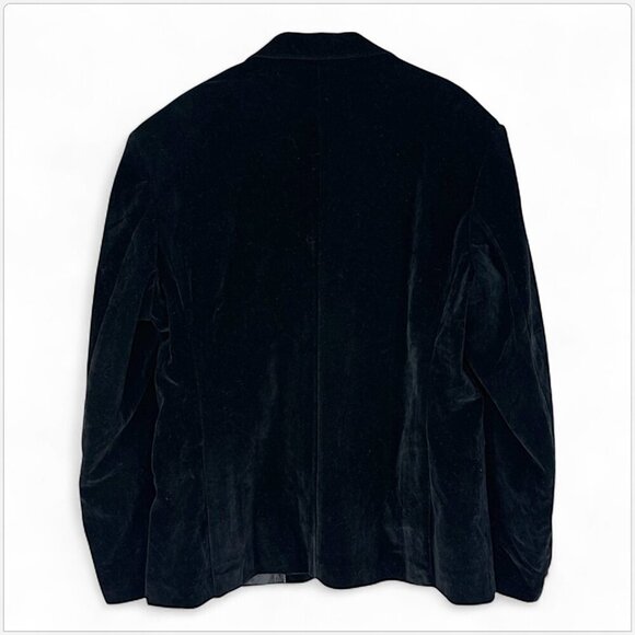 Mage Male Black Velvet Satin Trim Dinner Jacket Blazer Tuxedo Formal NWT New L - Picture 4 of 5